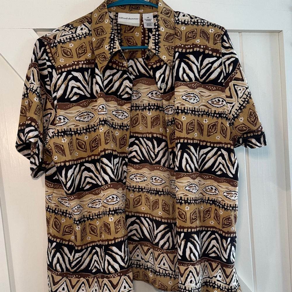 Michael Brandon Multicolor Tribal Print Shirt